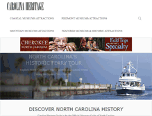 Tablet Screenshot of carolinaheritageguide.com